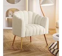 Oversized Pumpkin Couch Accent Chair, Modern Comfy Velvet Upholstered Barrel Chairs, Luxury Single Sofa Armchair for Living Room, Waiting Room, Office and Vanity,