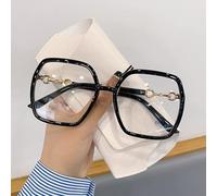 Oversized Reading Glasses Women, Extra Large Flat Light Mirror, Square Blue Light Blocking Reader, Anti Glare Eyewear (Color : Black, Size : +3.00)