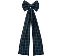 Oversized Red Green Plaid Bow 63 Inch Holiday Decoration(B)
