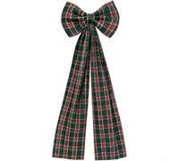 Oversized Red Green Plaid Bow 63 Inch Holiday Decoration(D)