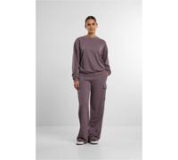 Oversized round neck jumper for women Urban Classics Light Terry Violet XS