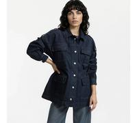 Oversized Safari Denim Jacket Untreated Blue