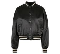 Urban Classics Oversized Satin College Jacket Black M Woman