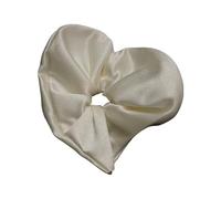 Oversized Satined Heart Shape Hair Band For Elegant Ponytail Holder And Bun Hairstyles Hair Scrunchies for Autumn Winter