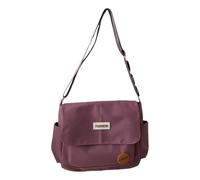 Oversized Scratch-Resistant Messenger Bag, Spacious Interior, Organisational Design Equipment for the Way to Work with Comfortable Strap, Fashionable Nylon Purse, purple, Einheitsgröße
