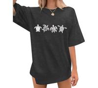 Oversized Sea Turtle Shirts Women Ocean Animal Hawaiian Tshirts Graphic Casual Summer Beach Vacation Tees Tops 2025