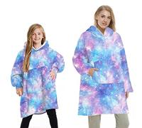 Oversized Sherpa Hoodie Fluffy Fleece Soft Warm Comfortable Blanket Sweatshirt Hooded Blanket with Big Front Pocket for Women and Men