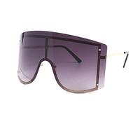 Oversized Shield Sunglasses for Women - UV Protection, Flat Top Futuristic Design, Lightweight & Comfortable - Perfect for Driving, Beach & Fashion Statement sunglasses (Gray)