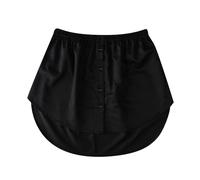 Oversized Shirt Extender for Women - High Waist Elastic Button Down Mini Skirt Bodysuit Extender - Solid Color Shirt Extension SkirtVersatile False Hem