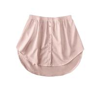 Oversized Shirt Extender for Women - High Waist Elastic Button Down Mini Skirt Bodysuit Extender - Solid Color Shirt Extension SkirtVersatile False Hem