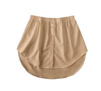 Oversized Shirt Extender for Women - High Waist Elastic Button Down Mini Skirt Bodysuit Extender - Solid Color Shirt Extension SkirtVersatile False Hem