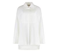 Oversized Shirt with Pleated Bib and Jewel Buttons- female- Golden Goose- Shirts- White- S- Blouses & Shirts S
