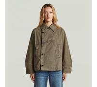 Oversized Short Trench Coat - Brown - Women S