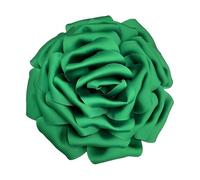 Oversized Silk Satin Rose Brooch for Women - 16cm Luxury Fabric Flower Large Lapel Pin, Wedding Party Jewellery Gift for Dresses, Suits & Banquets (Multi-Colour) (Green)