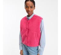 Oversized Sleeveless Cardigan in Sherpa Pink
