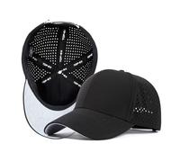 Oversized Snapback Hat for Big Extra Large Head L/XL Black Hydro Performance Cap Men & Women Breathable Water-Repellent Running Golf Outdoor Workouts