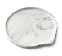 Oversized Spoon Rest,Ceramic Spoon Rest for Kitchen Counter Dishwasher Safe Marble Decor Spoon Holder for Kitchen,7 Inches White