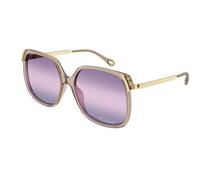 Oversized Square Frame Sunglasses - unisex - Chloé - Sunglasses - Beige - 60 MM - Accessories 60 MM