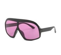 Oversized Square Punk Sunglasses Women Men Luxury Shield Goggle Sun Glasses Lady Vintage Outdoor Shades UV400 Eyewear(Color:Purple)