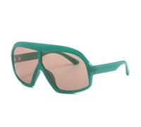 Oversized Square Punk Sunglasses Women Men Luxury Shield Goggle Sun Glasses Lady Vintage Outdoor Shades UV400 Eyewear(Color:Green)