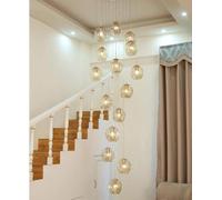 Oversized Staircase Long Chandelier, LED Pendant Light, Creative Hanging Lights, Adjustable Length Chandeliers, Ceiling Lights for Villa Stairwells