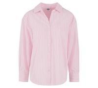 Oversized striped shirt for women Urban Classics Oversized Striped Pink L