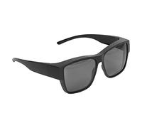 Oversized Sunglasses Fit Over Glasses UV Protection Non Slip for Sunny Days, Lightweight PC Material, Black, 1 Pair