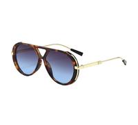 Oversized Sunglasses for Women Men Retro Big Round Shield Sun Glasses Shades Pzt79 (Coffee, One Size)