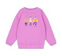 Oversized Sweat Cozydrop Oiseaux Coton Bio Pink 6 years
