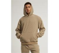 Urban Classics Jacquard Velvet Oversized Hoodie Beige M Men