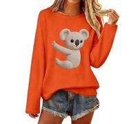 Oversized Sweatshirt Women,Cute Knit Animal Pattern Sweatshirt For Soft Fairisle Knit Pullover With Cozy Feel And Motif