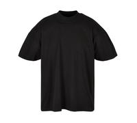 Build Your Brand Men's Oversized Mock Neck tee T-Shirt, Black, L