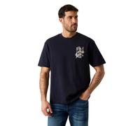 Oversized T-shirt Guess Japan Signs Bleu M