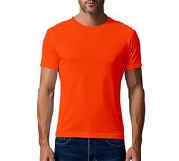 Oversized T Shirt Men Mens Active Wear T Shirt Solid Color-Mens Holiday T Shirts Wicking Breathable Running Sports For Everyday Athletic Wear Running Gym Top Men Training Gym Bodybuilding Gym Clothes