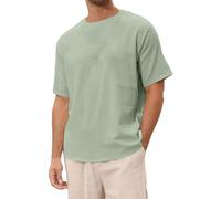 Oversized T-Shirt Men's Short Sleeve Crew Neck Loose Top Wide Cut Long Shirt Basic Vintage Clothes Gym T-Shirt Leisure Men's Oversize Fit Sweatshirt Top Loose Summer Outfit, A Green, 3XL