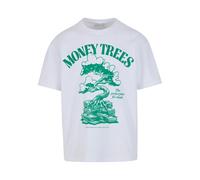 Oversized T-shirt Mister Tee Green Money Trees Blanc XS