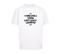 Mister Tee Upscale Men's T-Shirt Like A Legend Oversize Tee, Print T-Shirt for Men, Oversized Fit, Streetwear, White, XL