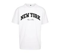 Oversized T-Shirt Upscale New York College Blanc M