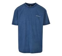 Oversized T-shirt with small embroidery Urban Classics Bleu L