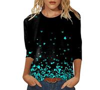 Oversized T Shirts for Women New Women Round Neck Long Sleeve Plain Casual Stretchy Tee Basic Fit T-Shirt Top