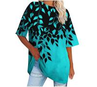 Oversized T Shirts for Women UK Short Sleeve Summer Tops Gradient Color Crew Neck Tshirts Baggy Pullover Tunic Tops Ladies Elegant Blouses Casual Basic Tee Shirts Plus Size S-5XL