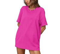 Oversized T Shirts Short Sleeve Round Neck Basic Cotton Tees Women's Casual Baggy Tops Blouse Trendy Y2K Solid Color Shirts 2025 Spring Summer Lightweight T-Shirt for Girls Teenagers
