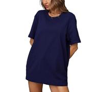 Oversized T Shirts Short Sleeve Round Neck Basic Cotton Tees Women's Casual Baggy Tops Blouse Trendy Y2K Solid Color Shirts 2025 Spring Summer Lightweight T-Shirt for Girls Teenagers