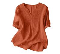 Oversized Tee for Women Solid Color Ruched Linen Cotton Shirt Top Womens Athletic Tops Short Sleeve Summer UK Women's Blouses White Blouse Tank 3/4 Long Vest Shirts and Viscose Capped T Chambray