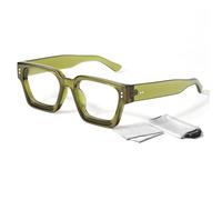 Oversized Thick Square Fake Glasses for Women Men,Fashion Preppy Clear Lens Eyeglasses with 100% UV400 Protection