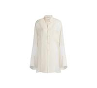 Oversized Transparent Chiffon Shirt - female - Alberta Ferretti - Tunics - White - XL - Blouses & Shirts XL
