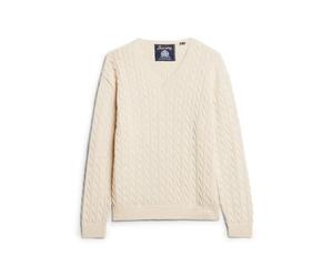 Oversized twisted pullover for women Superdry Beige L/XL