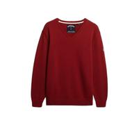 Oversized V-neck jumper for women Superdry Rouge M