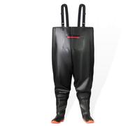 Oversized Wading Pants for Men, PVC, Waterproof, Hunting, Waders with Boot Attachment Belt, Breathable, Lightweight (5XL/Shoe Size 13)