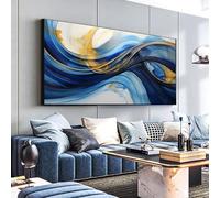 Oversized Wall Art Modern Abstract Frames Canvas Wall Art Framed Picture Artwork Large Size Wall Art Prints for Living Room Office Bedroom Office Home Decor 60x120cm/24x47inch